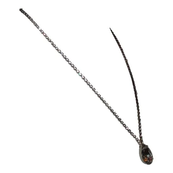 Kenneth Lane Tear Drop Rhinestone Necklace
